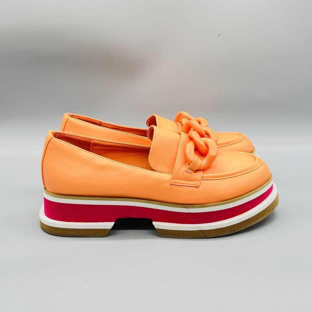 Coconuts by Matisse Orange Platform Chain Loafers